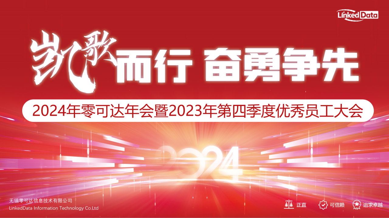 零可达年会主题：凯歌而行，奋勇争先